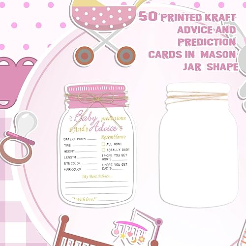Miniatura 8 de 50 tarjetas de predicción y asesoramiento para baby shower, tarjetas de asesoramiento y predicción, tarjetas de predicción para baby shower, mamá,