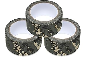 3 Rolls 2" x 32 ft Snow Camo Tape, Self Adhesive Protective...