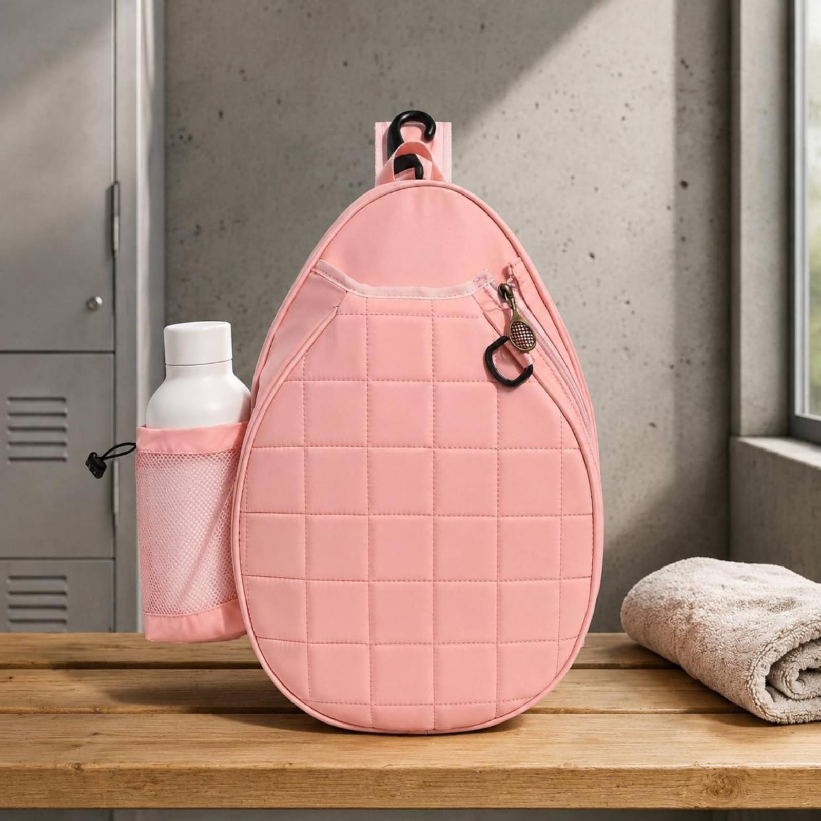 TISHITA Zaino Sport Donna Borsa Racchette Tennis Borsa Padel Borsa Badminton Borsa Imbottita con Griglia Cucita E Chiusura a Cerniera in Poliestere Adatta per