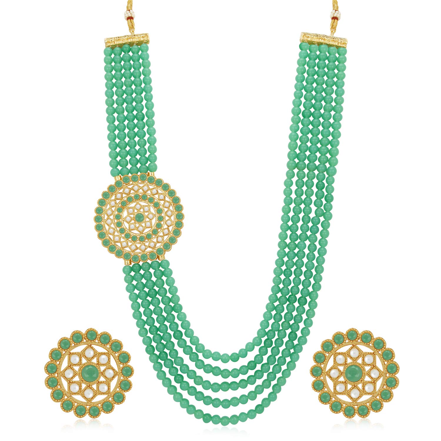 See full amazon price history chart for Sukkhi Splendid Gold Plated Mint Green Pearl Long Haram Necklace Set for Women (SKR70463), free size Sukkhi Splendid Gold Plated Mint Green Pearl Long Haram Necklace Set for Women (SKR70463), free size (B08WCRBX8H) Amazon Price History, Amazon Price Tracker