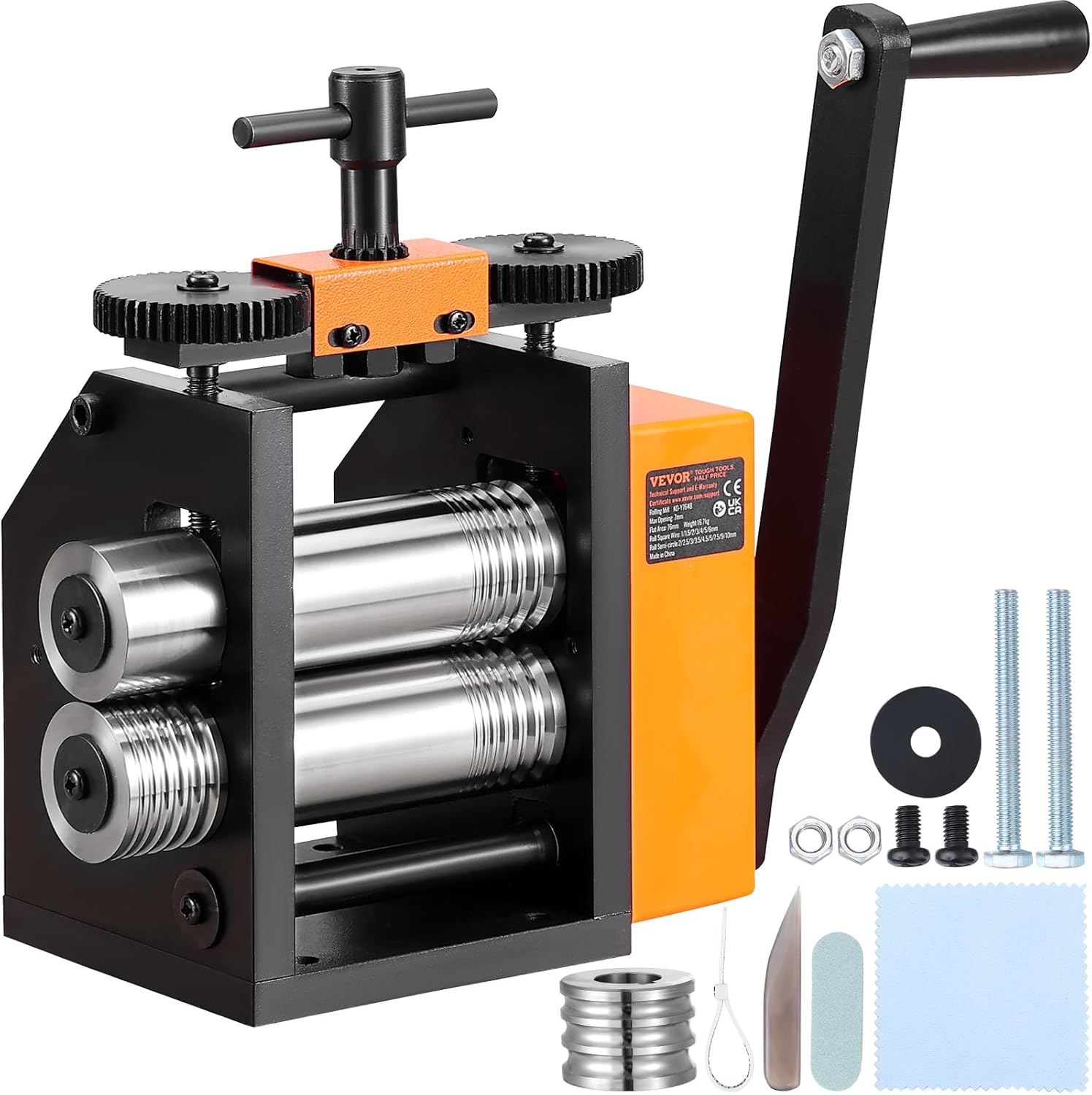 VEVOR Rolling Mill, 3″/76 mm Jewelry Rolling...