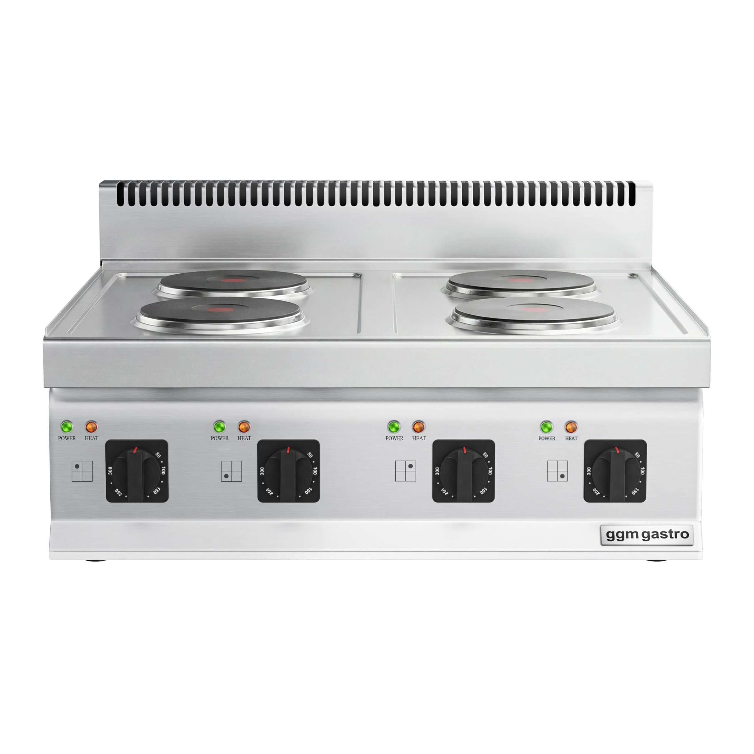GGM Gastro | EHK66-E | Elektroherd - 8 kW - 4 Platten Rund