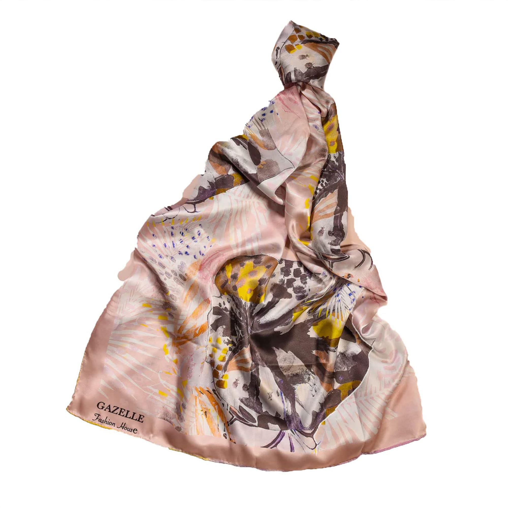 GenericGazelle Rectangular Scarf, Silk Scarf Shawl Wraps For Women, Long Lightweight Shawl wrap, Women's Fashion Hijab (170 x 65 cm)