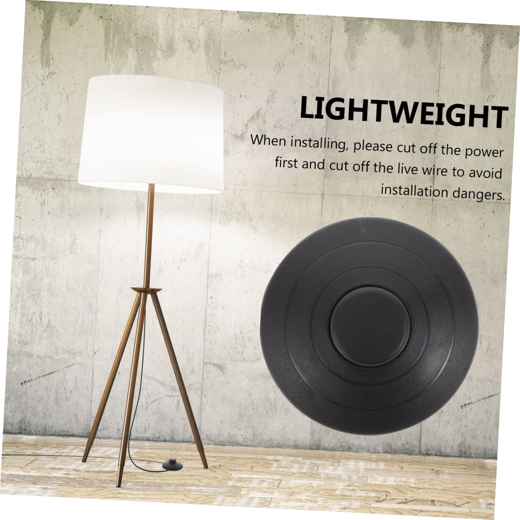 MUCKLILY 1set Pedal Self-Locking Switch Pedal Light Push Button Light Foot Pedal Lamp Foot Switch for Lamp On- Off Push Switch Electrical Button Switch Lamp Foot Replacement Abs 10pcs