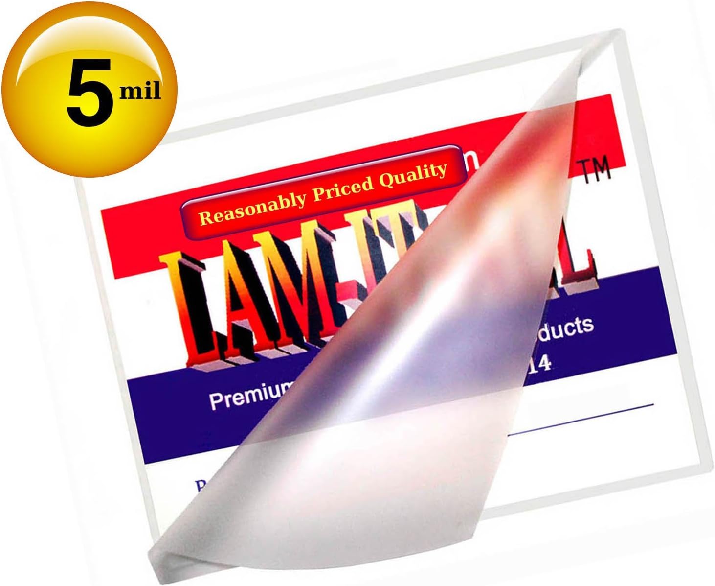 Legal Size Hot Laminating Pouches 9 X 14-1/2 [Pack of 100] 5 Mil Clear