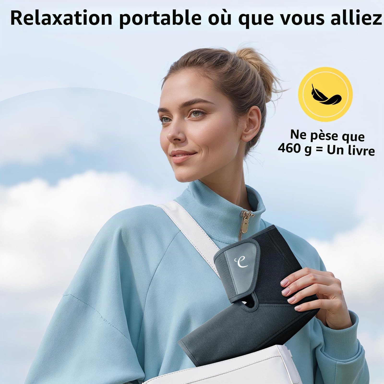 Comfytemp Masseur de Pieds sans Fil pour Douleur et Circulation, Chauffant Massage par Compression, Batterie 2500mAh, DIY Massage pour Chevilles, Talons, Dessus du Pied, Idée Cadeau pour Maman, Papa