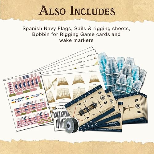 Vista 13 de Wargames Delivered - Warlord Games Black Seas - 3rd Rates Squadron (1770-1830), escala 1/700, juego de guerra naval miniatura, batallas de barcos