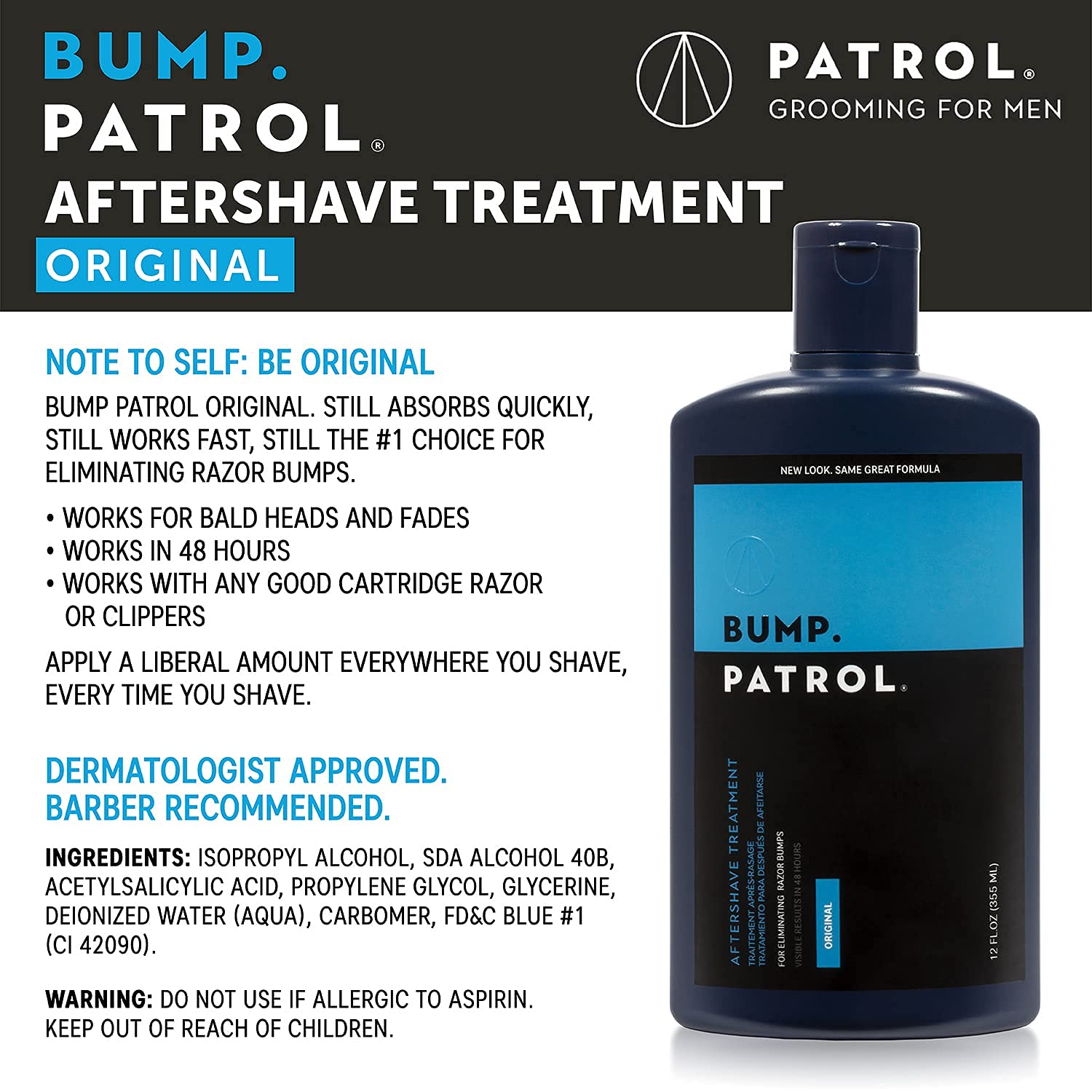 Bump Patrol Cool Shave Gel 4 Ounce Tube (Sensitive) (118ml) (6 Pack)