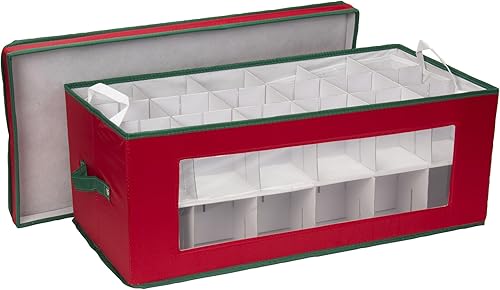 Miniatura 9 de Household Essentials, caja de almacenamiento para las fiestas, colores verde y rojo