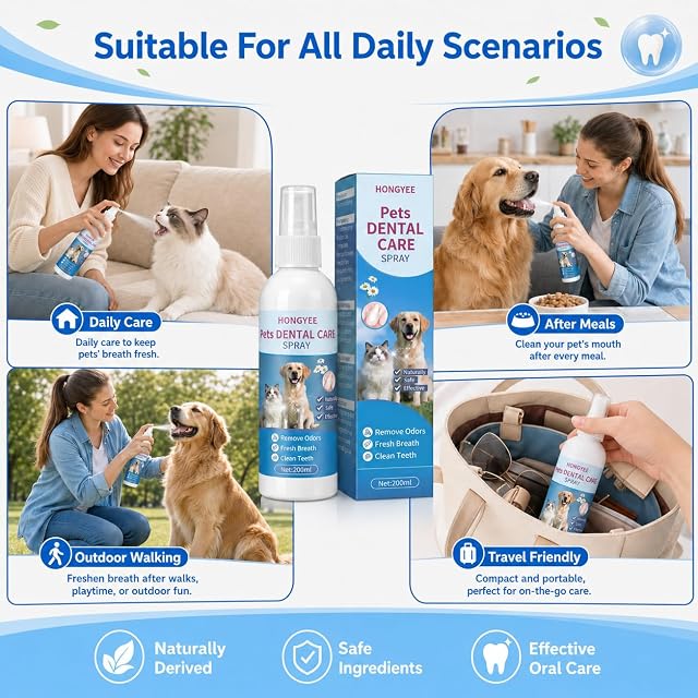 Foto 6 de 7 de 200ml Spray Dental para Perros y Gatos Sarro y Limpieza Dental en Animales
