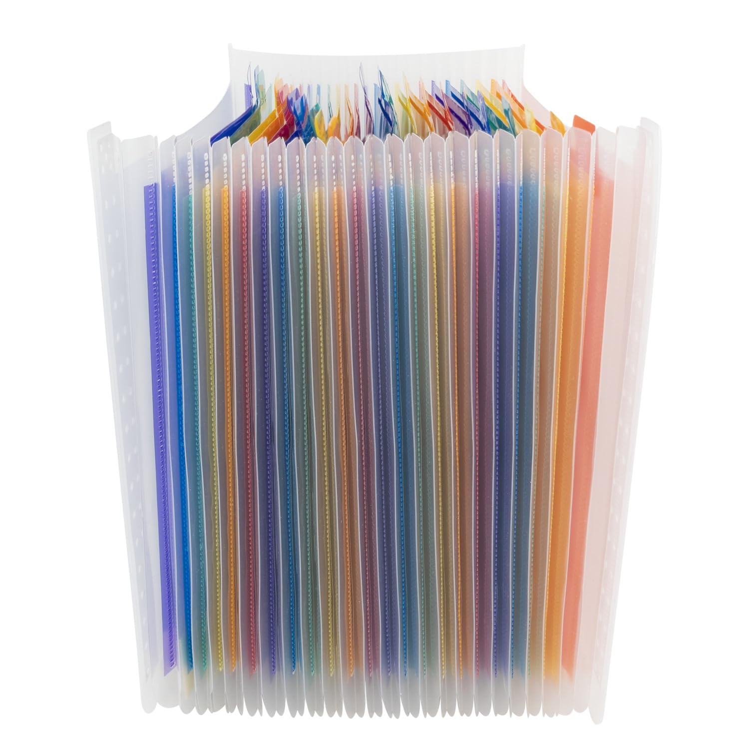 Idena 11125 Document Folder A4 Plastic Expanding File in Transparent with 24 Coloured Compartments Flexible Sorting Folder with Labelling Labels - Image 2