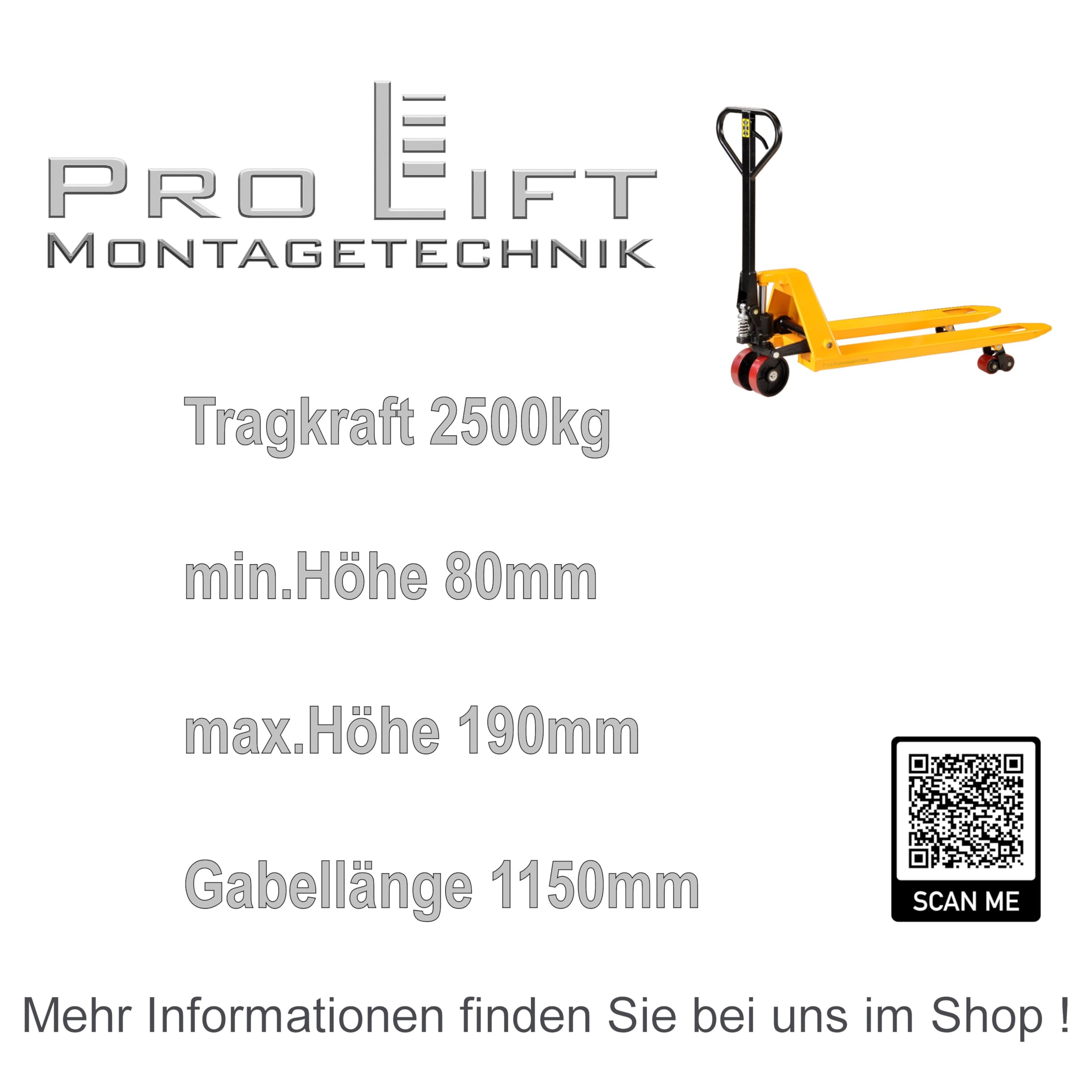 2500kg Hubwagen, Gabellänge 1150mm, 01568