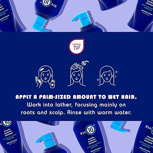 Miniatura 4 de It's a 10 Haircare Miracle Moisture Champú, 10 onzas líquidas (paquete de 3)