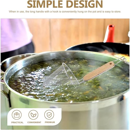 Miniatura 6 de UPKOCH Sobre el fregadero Colador en polvo Valla de malla Filtro de pantalla de acero inoxidable tamiz de fideos