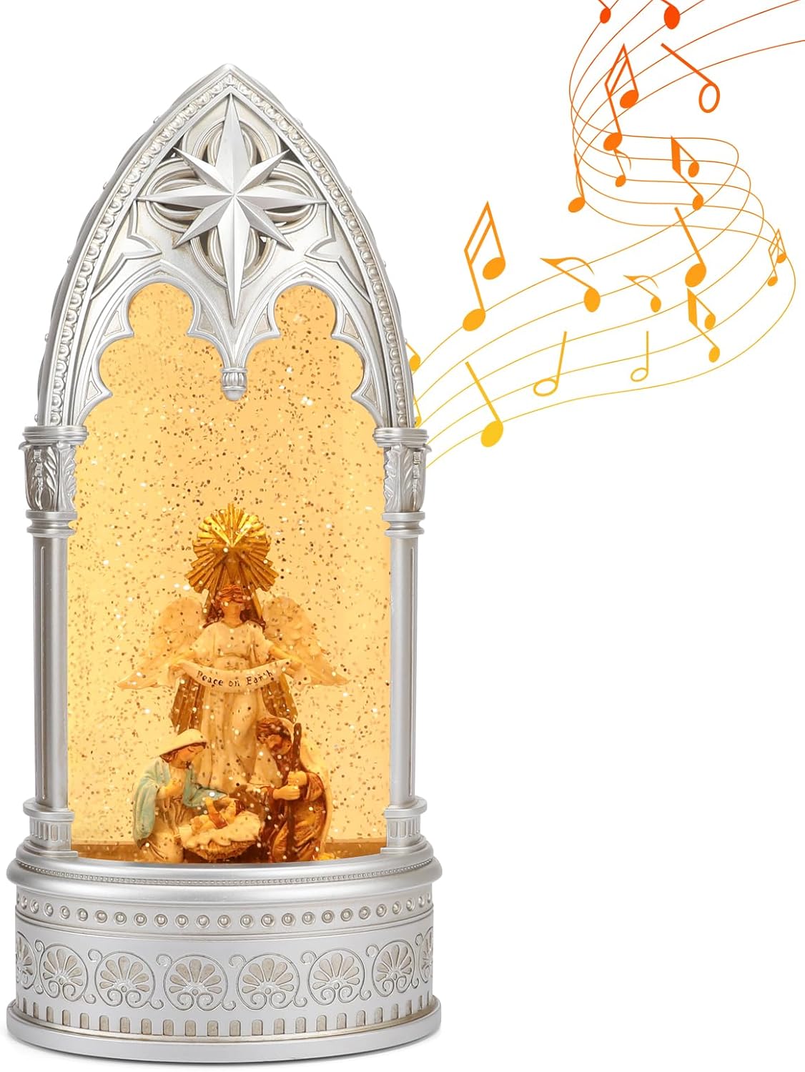 Angel Snow Globe Christmas Decorations Lantern, Glittering