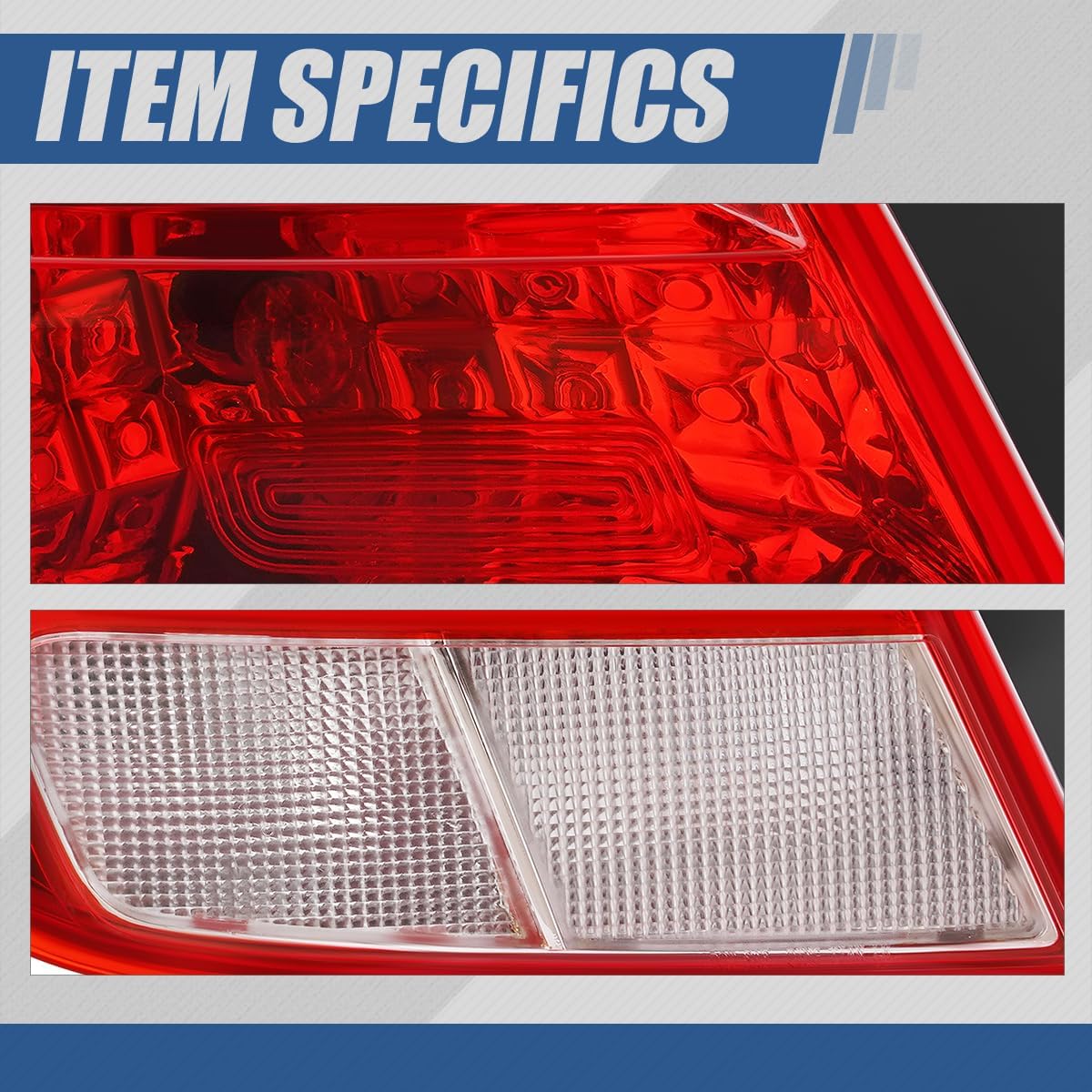 Auto Dynasty Factory Style Rear Tail Lights Brake Lamps Assembly Compatible with 2013-2022 Chevy Trax, Driver Left Side, GM2800272,Chrome Housing Red Lens