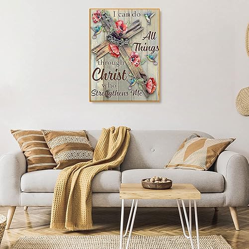 Miniatura 4 de Bysincy Kits de pintura de diamantes 5D para adultos, cruz de 12 x 16 pulgadas, cuentas redondas de taladro completo, puntos de arte de diamante,