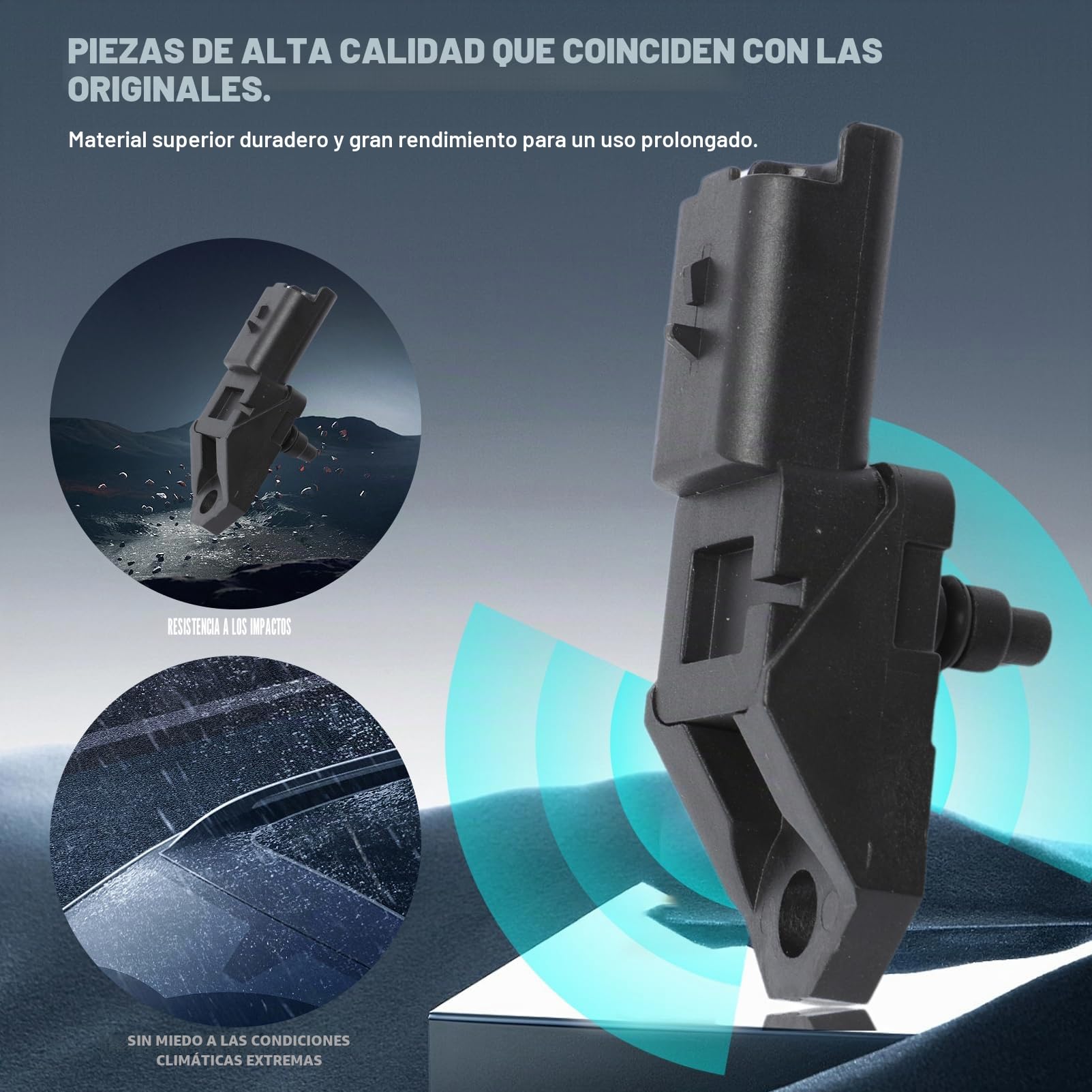 Sensor de presión Sensor del mapa del turbo Presión de carga Colector para 1007 206 307 407 CC SW 607 807 2004-2014 9639469280 1231463…