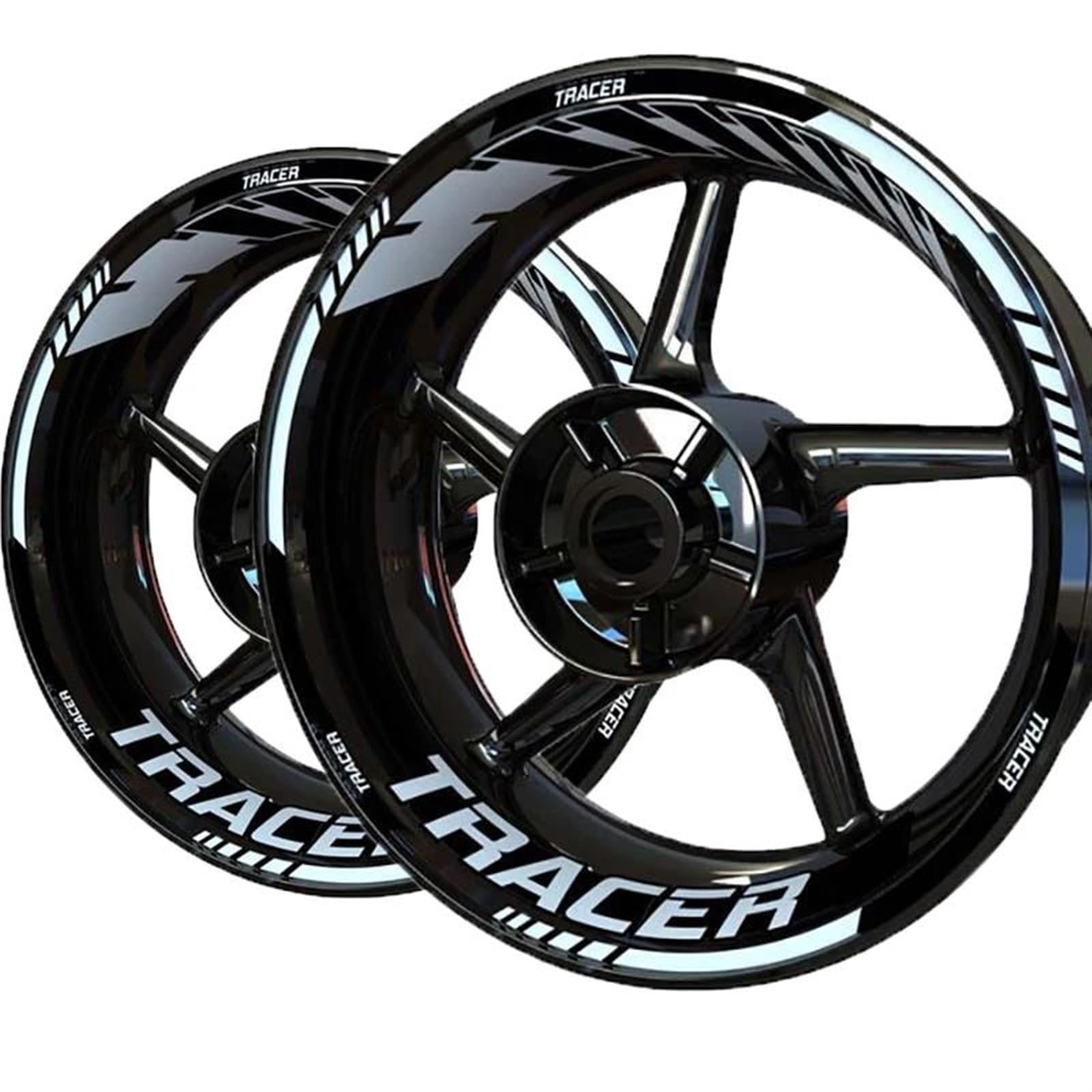 Motorcycle Wheel Sticker Rim Decal Front and Rear Set for Yamaha for Tracer 9 Gt 900 700(Color8)