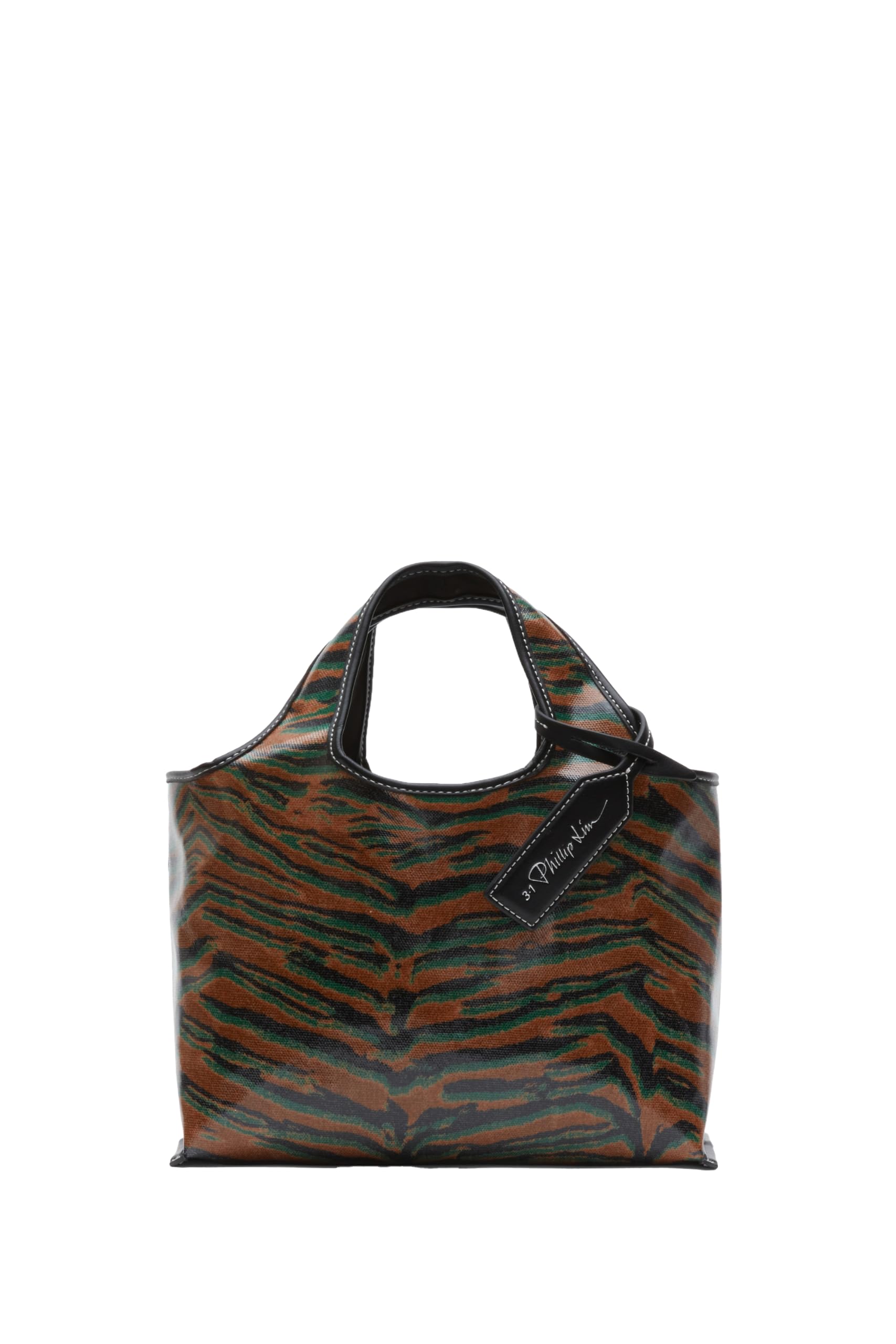 3.1 Phillip Lim Women's Tiger Print Canvas Mini Market Tote