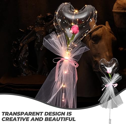 Miniatura 8 de Decoración de boda, 2 globos LED en forma de corazón, globos transparentes, globos transparentes para fiesta de cumpleaños, fiesta de cumpleaños,