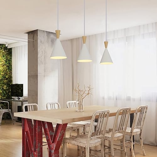 Miniatura 5 de Lámpara colgante moderna para cocina, lámparas colgantes ajustables que se enchufan a la toma de corriente para comedor, dormitorio, sala de estar,