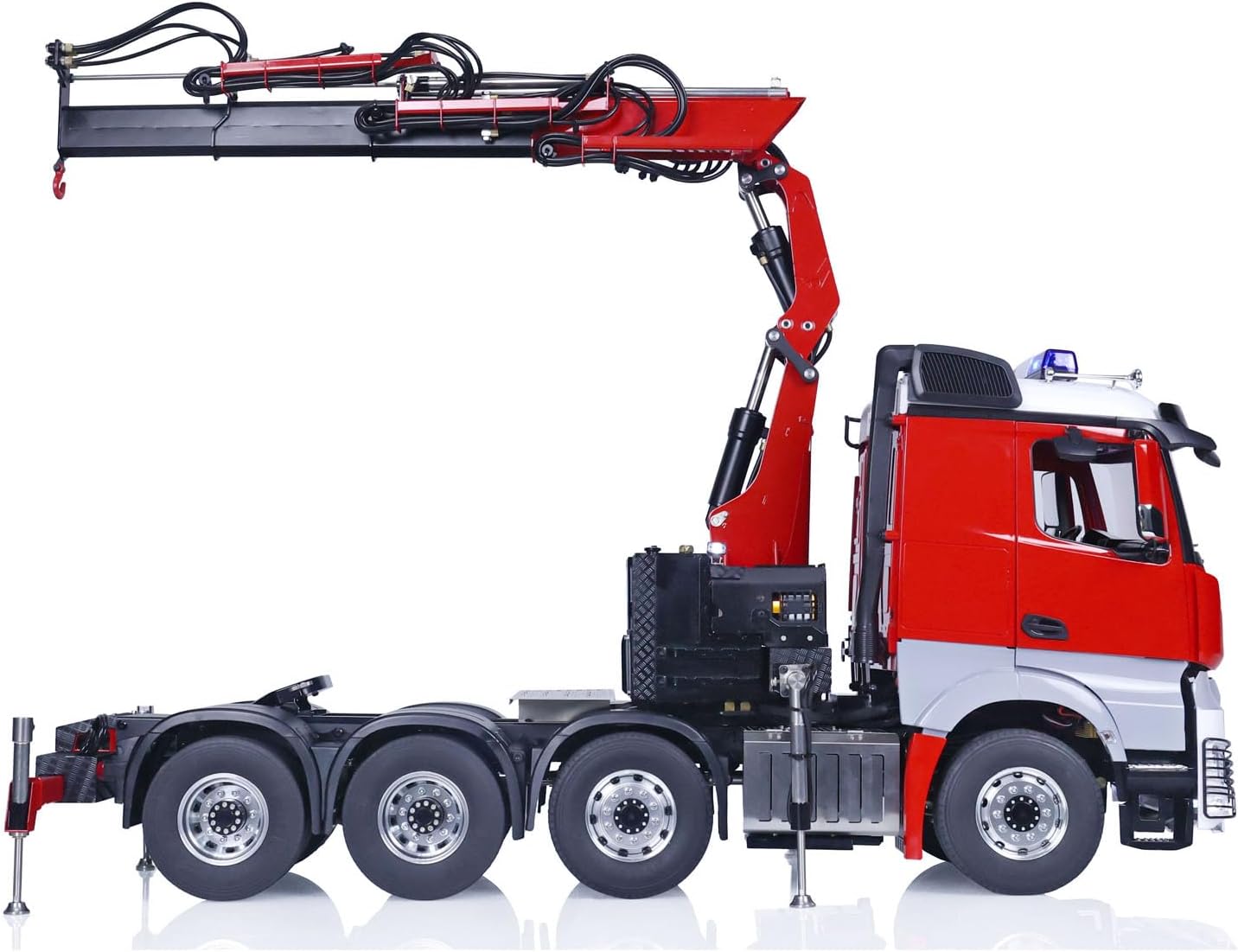 1/14 8x8 RC Tractor Truck Remote Control Hydraulic Crane Cars Metal Chassis Light Sound System Motor Servo ESC Hobby Model