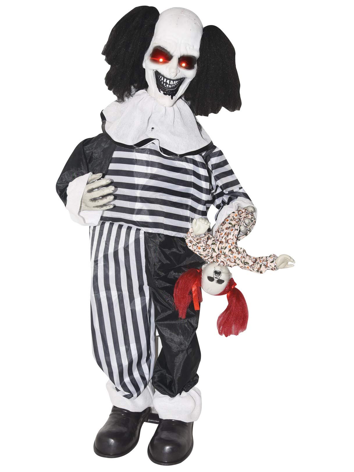 Amazon.com: Sunstar Industries 3 Foot Creepy Light Up Clown w Doll