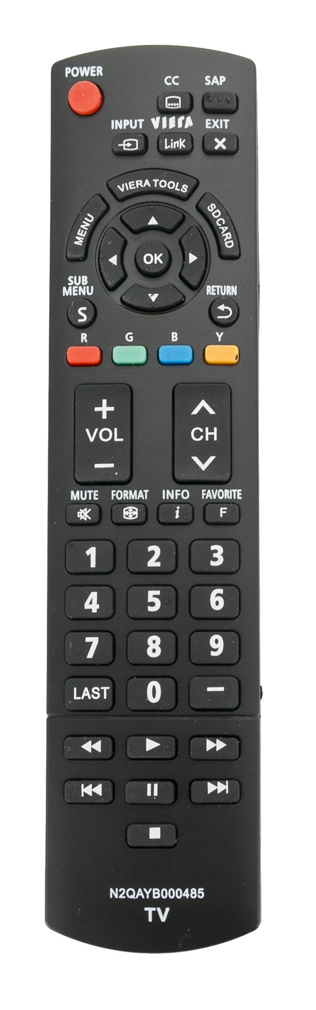 New N2QAYB000485 Remote For Panasonic TV Tc-p50c2 TC-L37U22 TC-L37X2 TC-L42D2 TC-L42U22 TC-L42U25 TC-P42C2 TC-P42S2 TC-P42U2 TC-P46C2 TC-P46S2...
