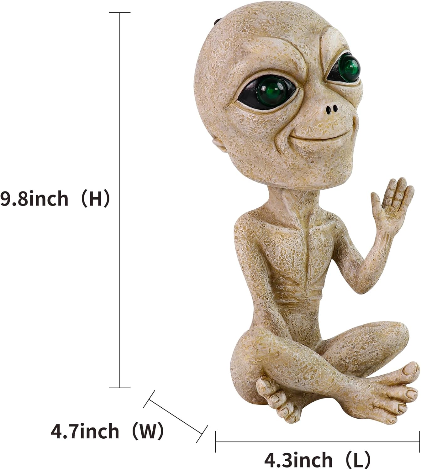 Solar Light UFO Extraterrestrial Garden Alien Statues Figurine for Indoor Outdoor Garden Patio, Yard Or Lawn Decoration