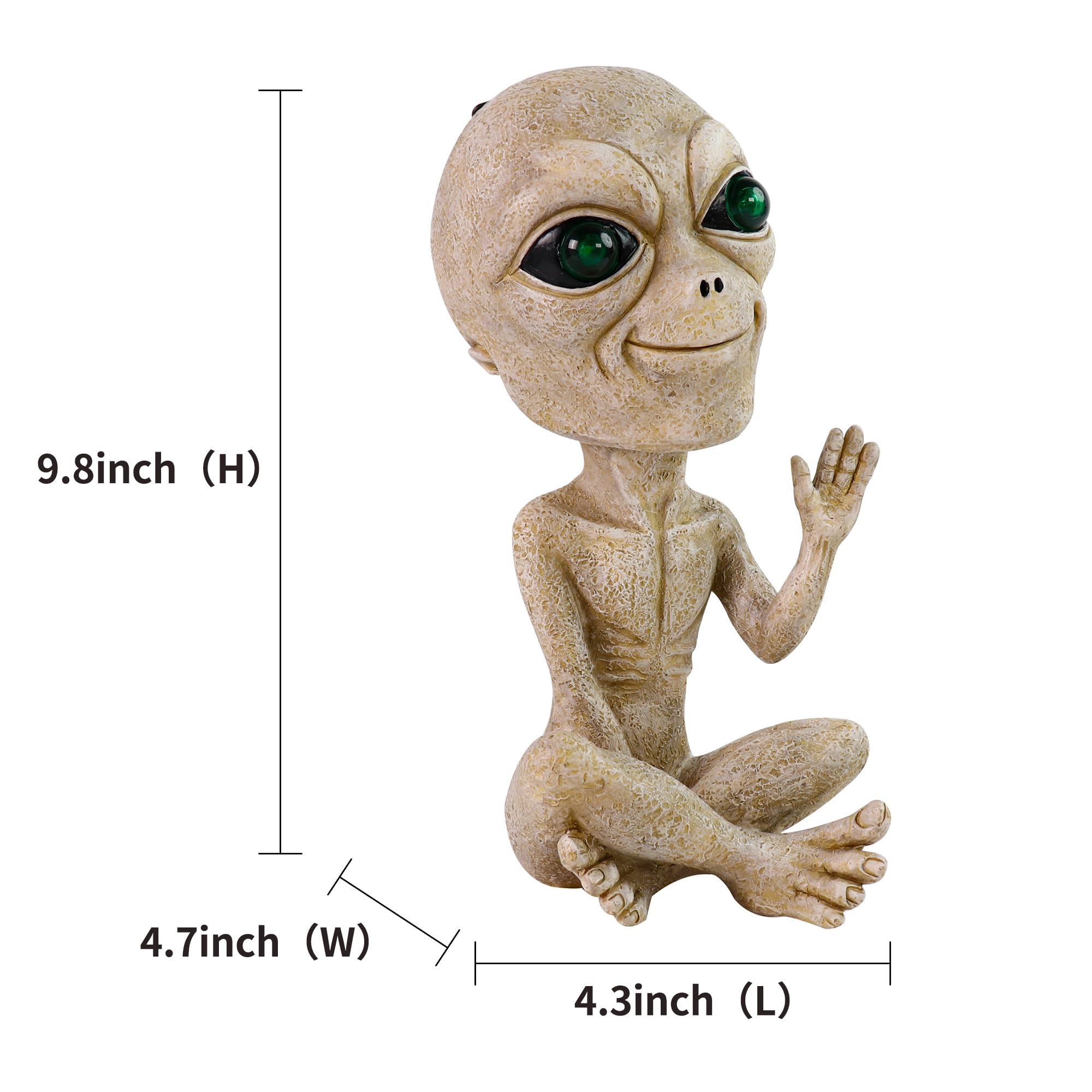 Gnomos De Jardín Con Tatuilla De Extraterrtre, Tatua De
