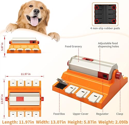 Miniatura 5 de Rompecabezas para perros, rompecabezas para perros grandes, medianos y pequeños, rompecabezas de golosinas para perros para aburrimiento y