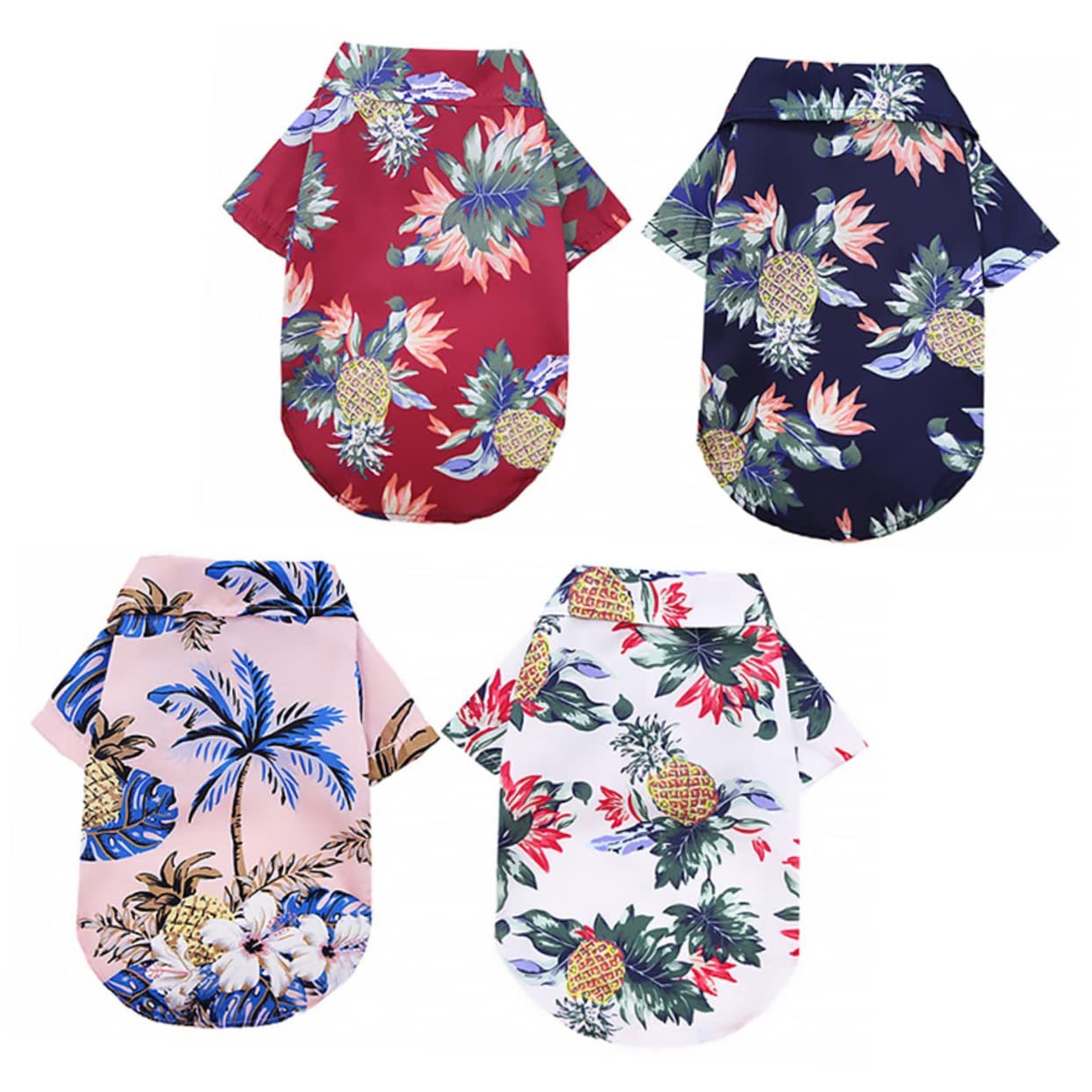 Happyyami Lightweight Polyester Pet Clothing for Dogs Tropical Pattern Button Closures — image 1