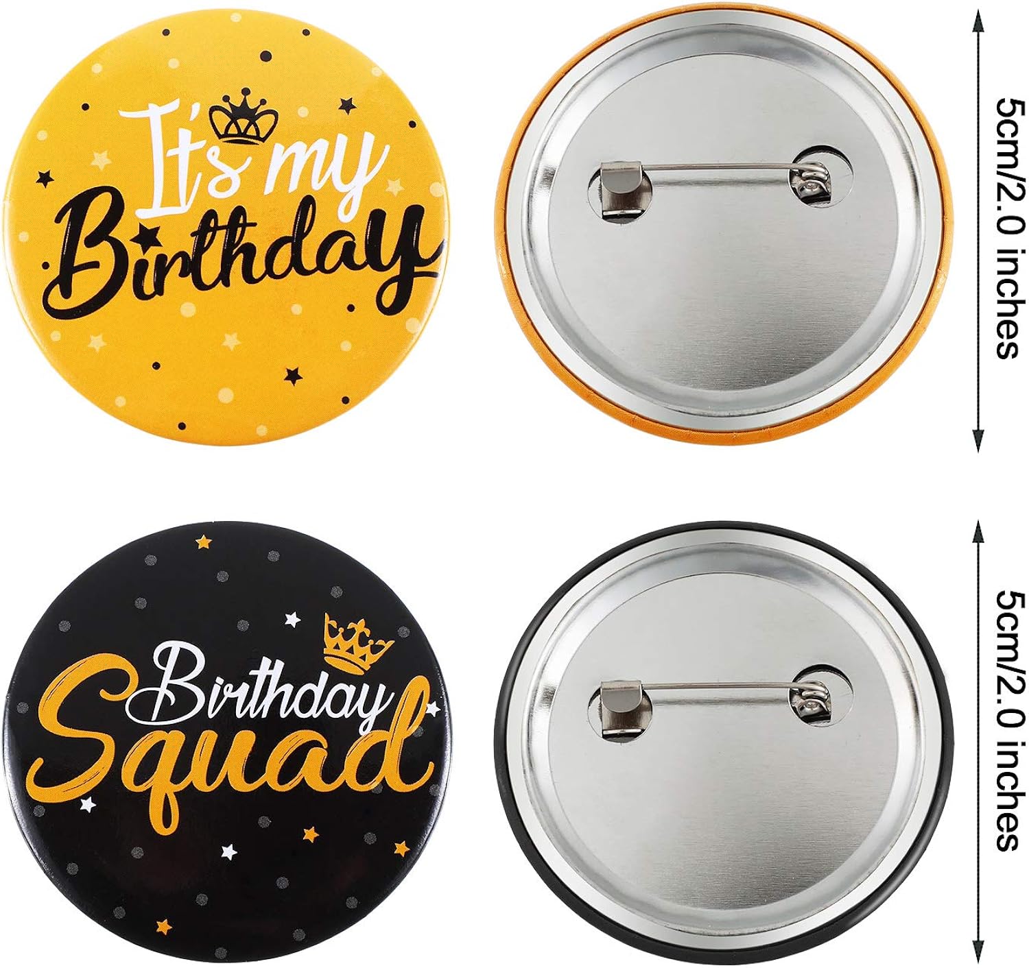 26 Pieces Birthday Girl Button Pins Birthday Squad Pinback Buttons for Women Girls, 2 inch (It's my Birthday Style) : Clothing, Shoes & Jewelry