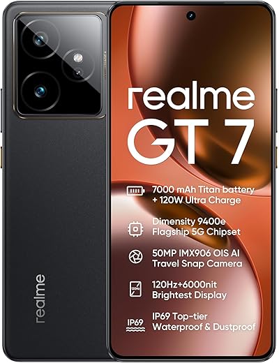 realme GT Smartphone, Processore Qualcomm Snapdragon 888 5G, Display Super AMOLED a 120Hz, Ricarica SuperDart da 65W, Tripla Fotocamera da 64MP, Dual Sim, NFC, 12+256GB, Racing Yellow