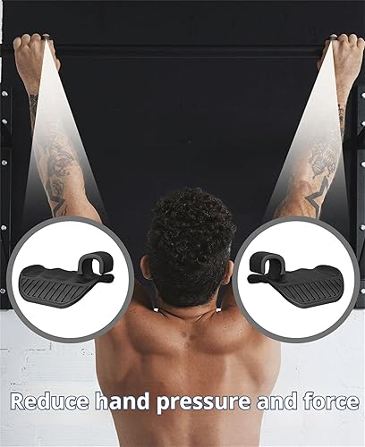 Miniatura 6 de 2025 - 2 agarres antideslizantes para gimnasio, empuñaduras ergonómicas de silicona para hombres y mujeres, guantes de entrenamiento portátiles sin