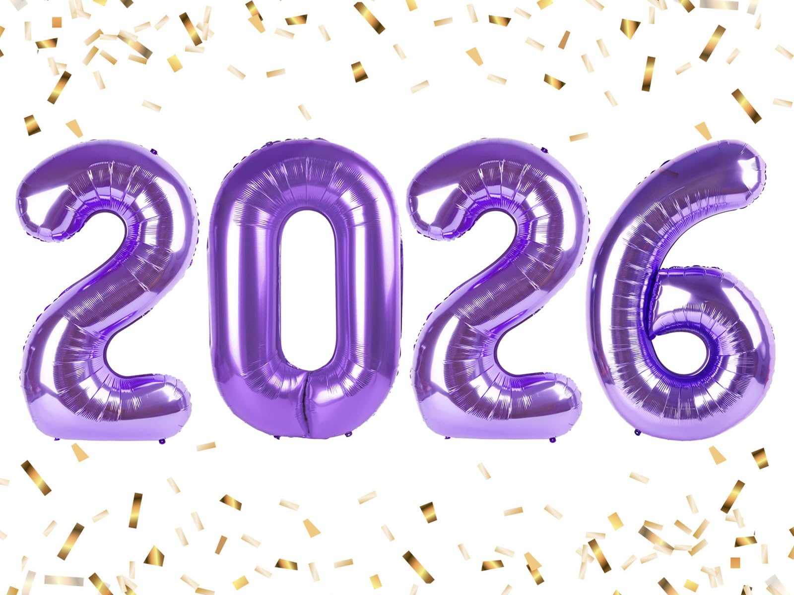 Number Balloons 2026 Balloon 40 inch Purple for 2026 Party Decorations