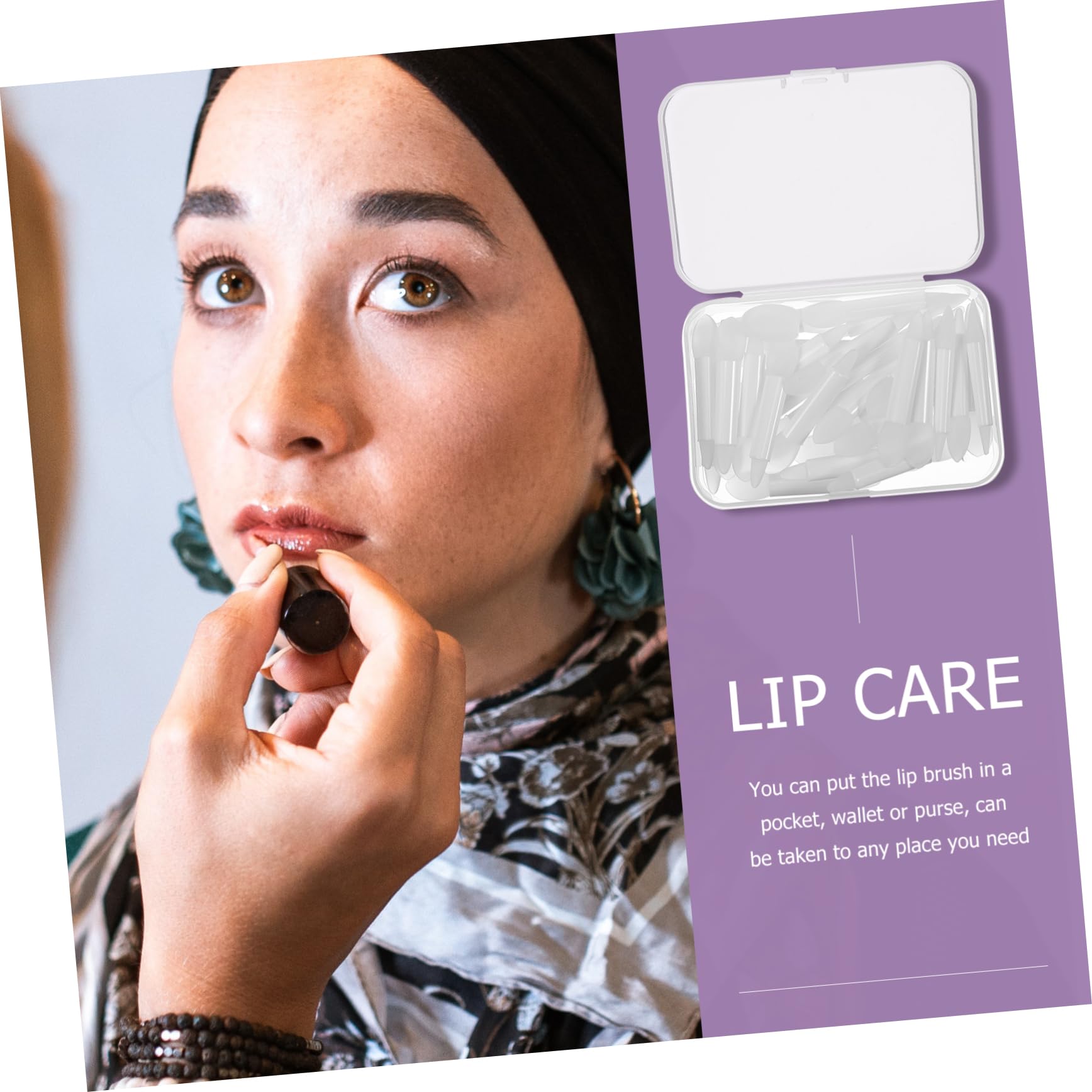 minkissy 5juegos Brochas De Maquillaje De Para Labios y Aplicador Reutilizable y Herramienta De Para Mujeres y Aprendices De Maquillaje