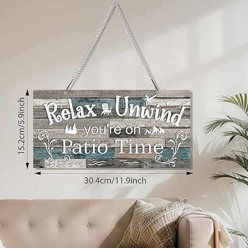 Vista 35 de Hotop Letrero de metal para patio al aire libre, decoración para patio trasero, porche, arte de pared, balcón, glorieta, accesorios para decoración