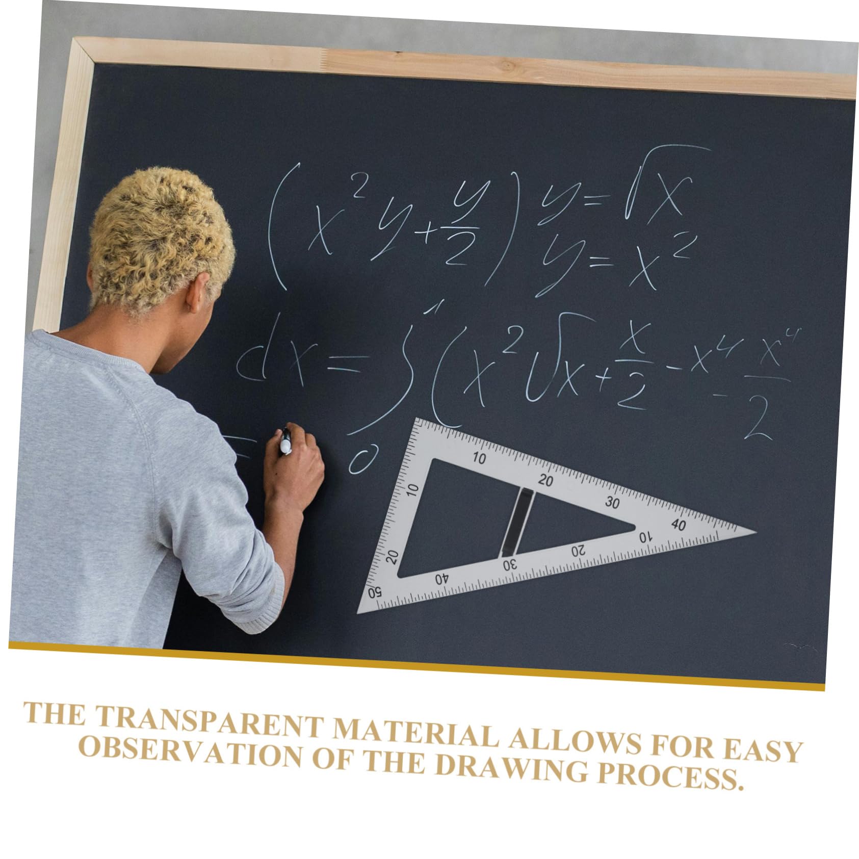 Goniometro Magnetico Triangolare in Abs, Righello Didattico per Matematica e Fisica, Adatto a Superfici Magnetiche e Facile Osservazione