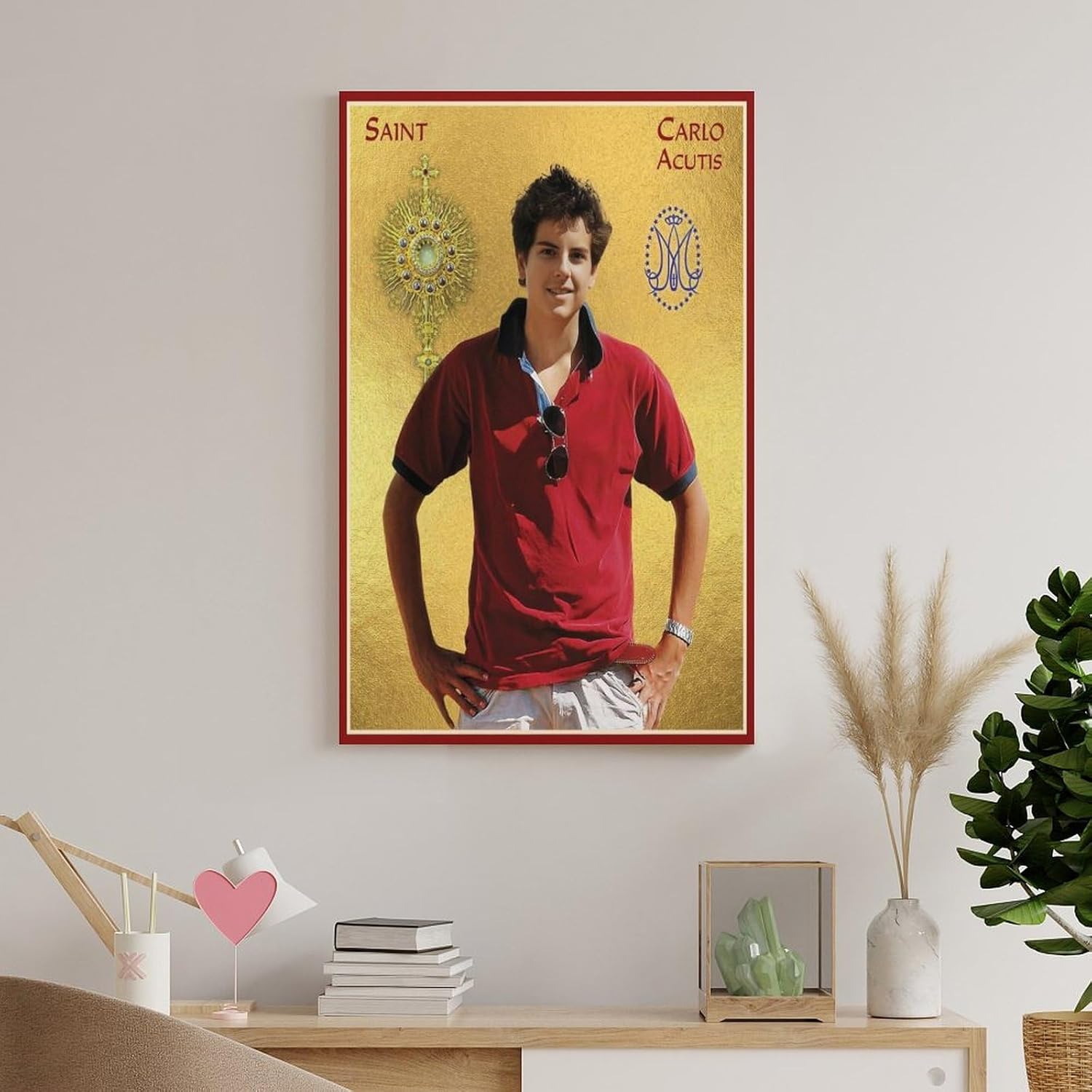 Carlo Acutis Catholic Saint Portraits Art Poster Motivational Quote Poster (25) Canvas Wall Art Poster For Room Aesthetics And Decor Pictures For Living Room Bedroom Decor20x30inch(50x75cm)