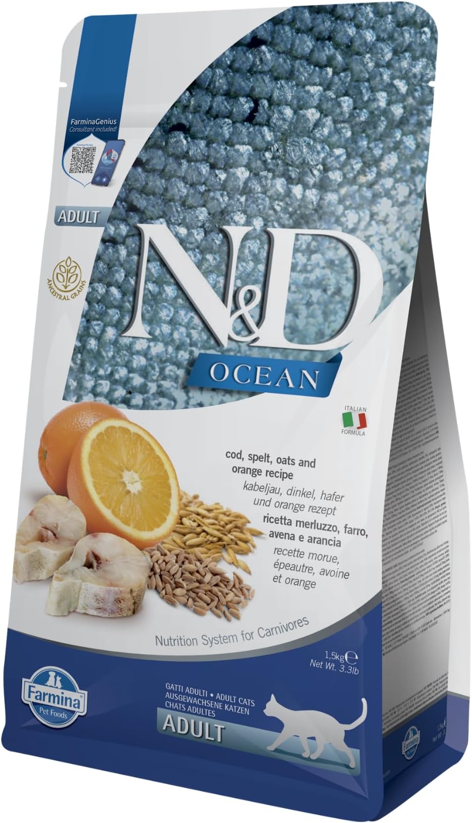 Farmina OCEAN CAT CODFISH & ORANGE 1.5 Kg