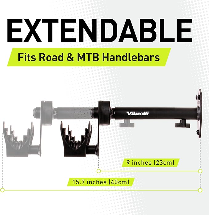 Soporte de pared para bicicleta Vibrelli ajustable hasta 55 libras miniatura 6