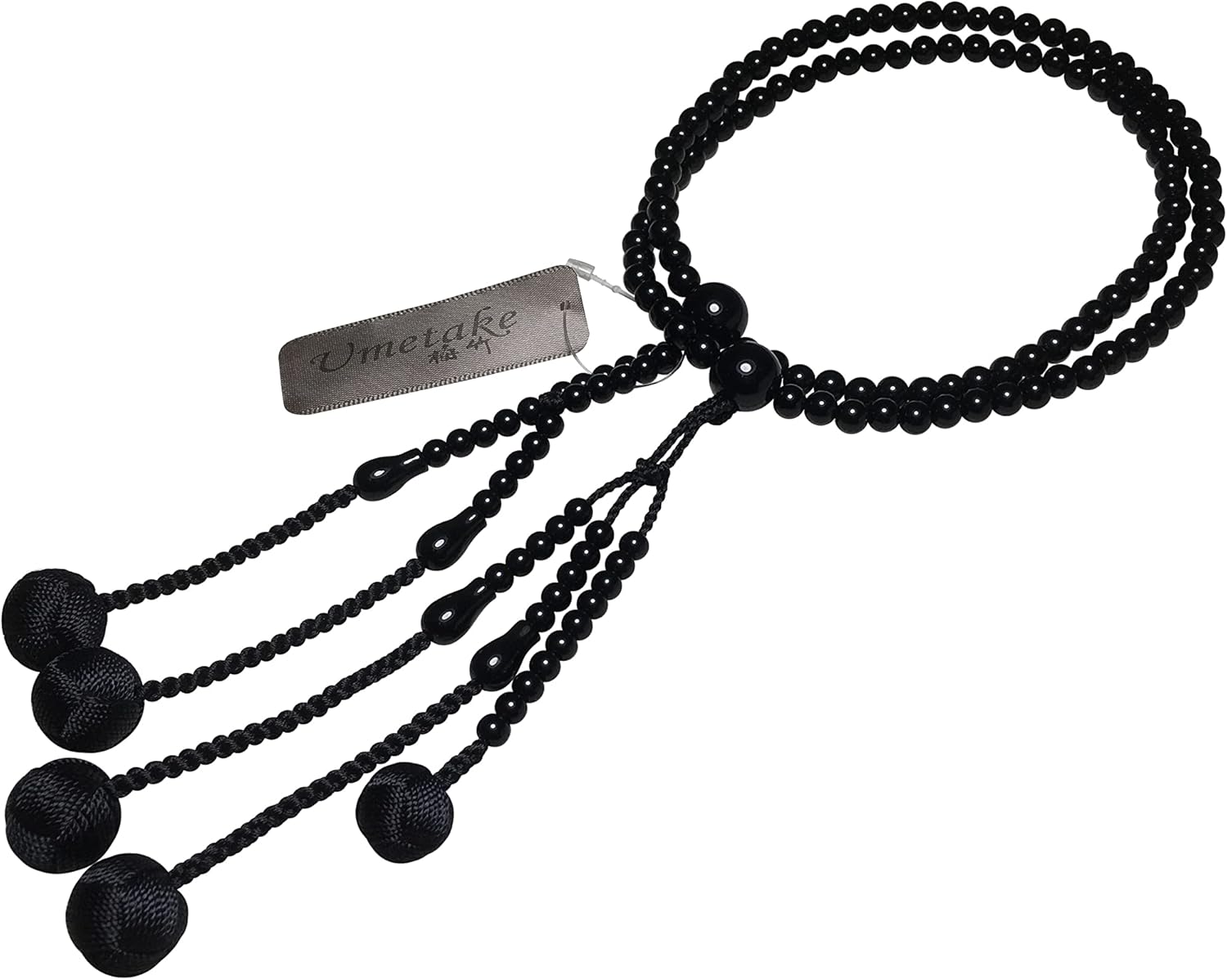 UMT Buddhist Prayer Beads 33cm Nichiren juzu Black Acrylic
