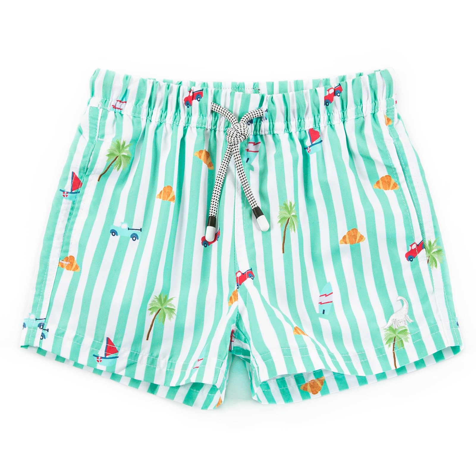 SURF CUZ Surfcuz Little Boys Swim Trunks UPF 50+ Toddler Beach Shorts Swimsuit Kids Quick Dry Swimwear