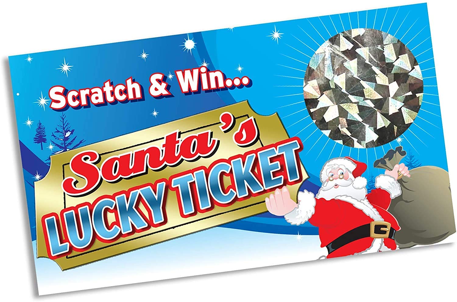 Amazon.com: Santa's Lucky Ticket Scratch Off Cards - (30 Pack) - Holiday  Scratch and Win Game - Holiday Party Game Supplies - Christmas Raffle  Tickets - Scratch Off Tickets : Home & Kitchen
