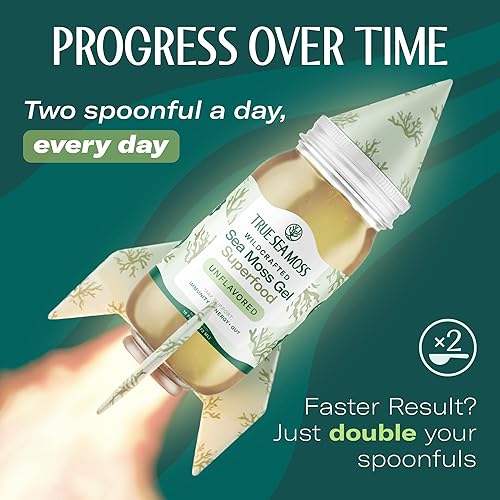 Vista 16 de TrueSeaMoss Gel de musgo marino – Hecho en Estados Unidos – Seamoss, frutas y verduras en tarro – Manzana / Canela, paquete de 1
