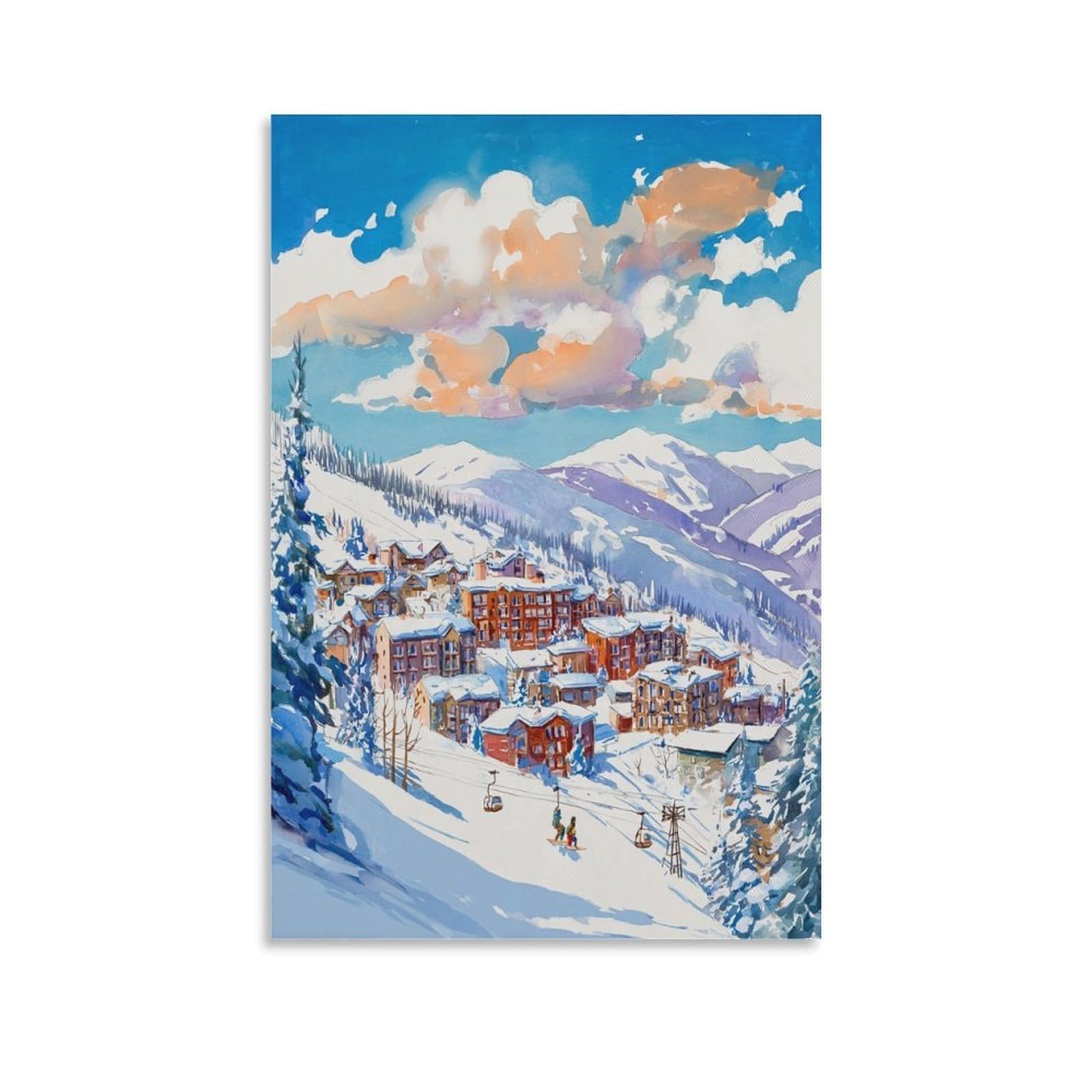 ZBBGGOZ Breckenridge Posters 08x12inch(20x30cm) Canvas Wall Posters And Art Picture Print Modern Family Bedroom Decor