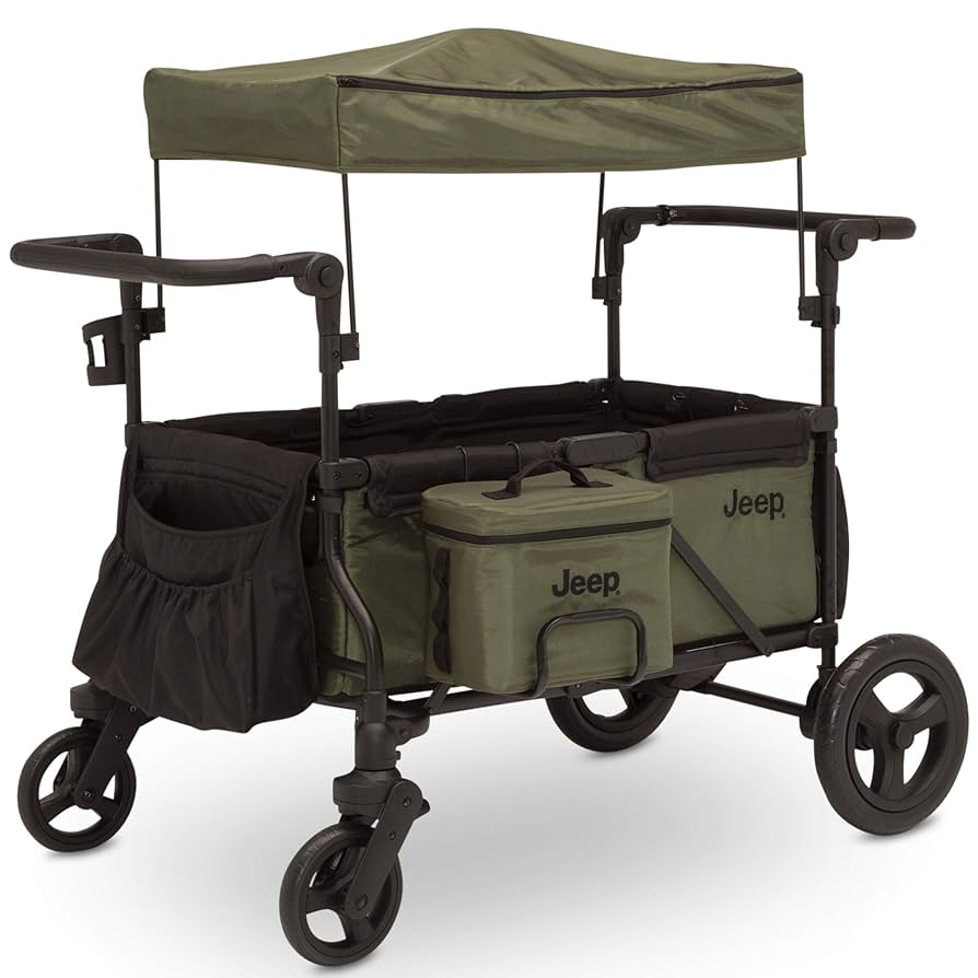 Jeep ストローラワゴン Amazon.com : Jeep Deluxe Wrangler Stroller Wagon with Cooler