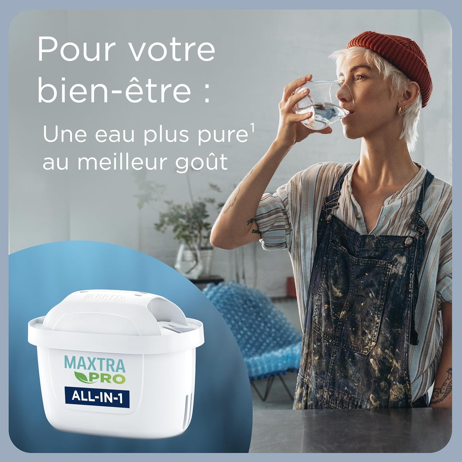BRITA Style XL Dzbanek z filtrem do wody szary (3,6 l) w zestawie 1 x wkład MAXTRA PRO All-in-1 - dzbanek o dużej pojemności z inteligentnym LED-LTI i klapką - teraz w zrównoważonym opakowaniu Smart